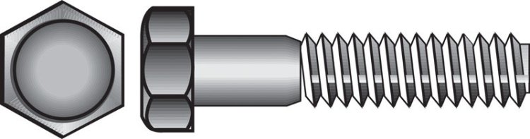 1/2-13 in. Dia. x 3-1/2 in. L Steel Hex Head Cap Screw 2