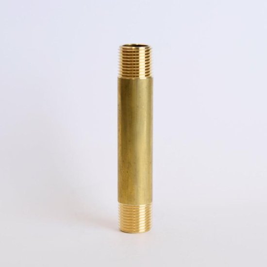 (image for)  3/8 in. MPT X 3/8 in. D MPT Yellow Brass Nipple 3-1/2 in. L