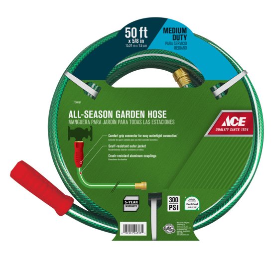 5/8 in. D X 50 ft. L Medium Duty Garden Hose