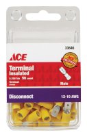 Insulated Wire Male Disconnect Yellow 50 pk