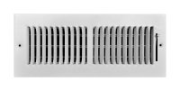 (image for) 4 in. H X 12 in. W 2-Way Powder Coat White Steel Wall/Ceiling Register