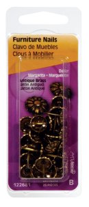 No. 64 Antique Brass Brass Furniture Nails 25 pk