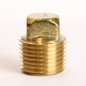 (image for)  1/2 in. MPT Brass Square Head Cored Plug