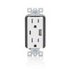 (image for) Decora 15 amps White USB Outlet Charger 5-15R 1 pk