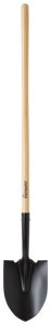 Steel 8 in. W x 56.75 in. L Round Point Shovel Wood Ha