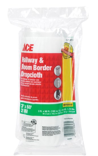 3 ft. W x 60 ft. L x 2 mil Plastic Hallway and Room Border D