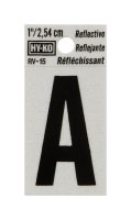 1 in. Reflective Black Vinyl Self-Adhesive Letter A 1 pc.
