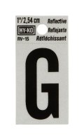 1 in. Reflective Black Vinyl Self-Adhesive Letter G 1 pc.