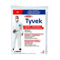 Tyvek Coverall with Hood and Boots White M 1 pk