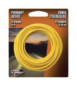 11 ft. 12 Ga. Primary Wire Yellow