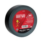 1.88 in. W x 60 yd. L Black Solid Duct Tape