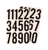 3 in. Reflective Black Vinyl Self-Adhesive Number Set 0-9