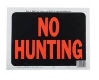 Hy-Glo English Black Informational Sign 8.5 in. H x 12 in.