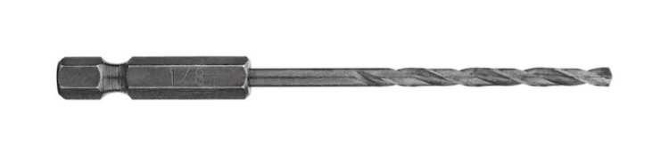 Rapid Load 1/8 in. x 3 in. L High Speed Steel Drill Bit 1