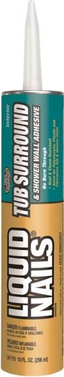 Waterborne Construction Adhesive, 10 oz