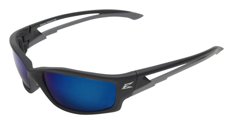 Kazbek Polarized Safety Glasses Blue Lens Black Fra