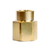 (image for)  1/2 in. FPT X 3/8 in. D FPT Yellow Brass Reducing Coupling