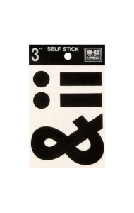 3 in. Black Vinyl Self-Adhesive Special Character Symbols