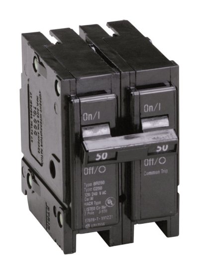 50 amps Plug In 2-Pole Circuit Breaker Eaton Cutler-Hammer