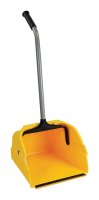 Quickie Yellow Plastic Stand-Up Long Handled Dust Pan