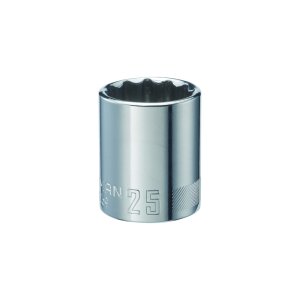 25 mm x 1/2 in. drive Metric 12 Point Standard Socket 1 pc.