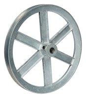 8 in. Dia. Zinc Single V Grooved Pulley