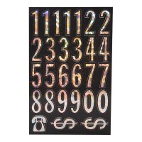 2 in. Silver Vinyl Self-Adhesive Number Set 0-9 1 pc.