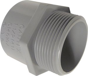 1-1/4 in. Dia. PVC Male Adapter 1 pk