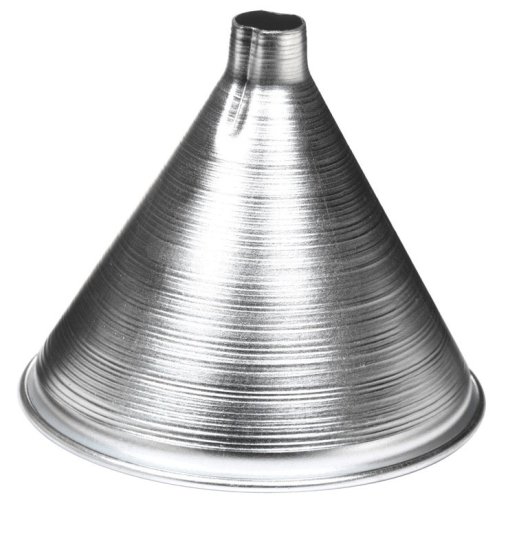 HIC Silver 4 in. H Aluminum 8 oz. Funnel