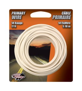 17 ft. 14 Ga. Primary Wire White