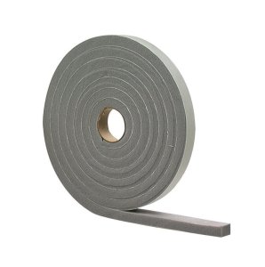 Gray Foam Weather Stripping Tape For Windows 10 ft. L x 1/2