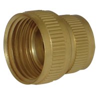 Brass 3/4 in. Dia. x 3/4 in. Dia. Hose Adapter Yellow 1 pk