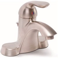 Brushed Nickel Single Handle Lavatory Faucet with Pop-Up