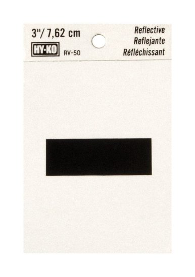 3 in. Reflective Black Vinyl Self-Adhesive Special Charact