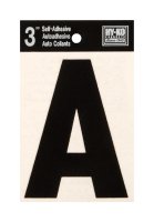 3 in. Black Vinyl Self-Adhesive Letter A 1 pc.