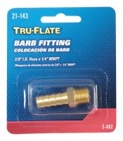 Brass Barb Hose Fitting 3/8 in. Male 1 pc.