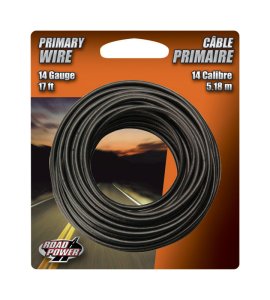 17 ft. 14 Ga. Primary Wire Black