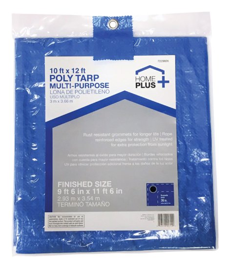 10 ft. W x 12 ft. L Light Duty Polyethylene Tarp Blue