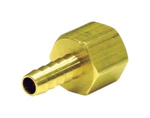 Brass 1/8 in. Dia. x 3/8 in. Dia. Adapter Yellow 1 pk