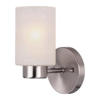 1-Light Brushed Nickel Gray Wall Sconce