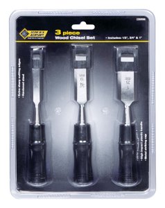 Wood Chisel Set Black 3 pk