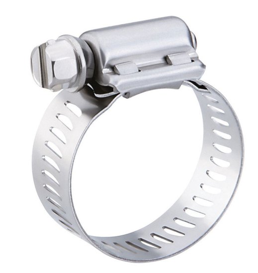 2 in. 5 in. SAE 72 Silver Hose Clamp Stainless Stee