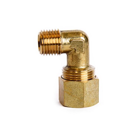 (image for)  1/2 in. Compression X 1/4 in. D MPT Brass 90 Degree Street Elbow