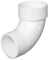 Schedule 40 4 in. Hub x 4 in. Dia. Spigot PVC 90