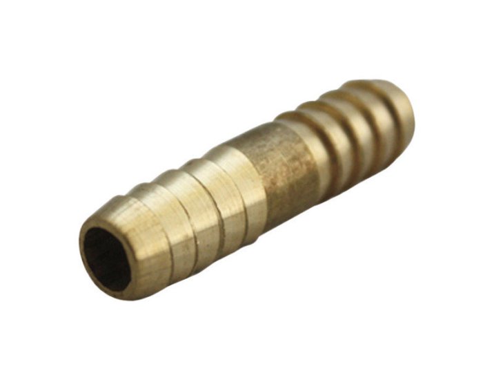 Brass 1/8 in. Dia. x 1/8 in. Dia. Coupling Yellow 1 pk