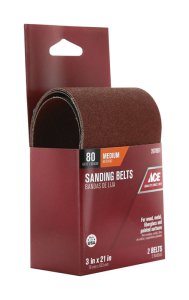 21 in. L x 3 in. W Aluminum Oxide Sanding Belt 80 Grit Mediu