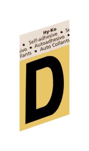 1-1/2 in. Black Aluminum Self-Adhesive Letter D 1 pc.