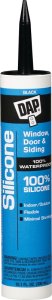 Window and Door Sealant, Black, -40 to 400 deg F, 10.1 fl-oz