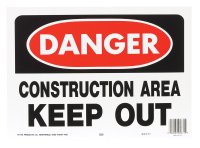 OSHA English White Informational Sign 10 in. H x 14 in. W