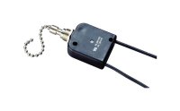 Pull Chain Switch Black/Silver 1 pk
